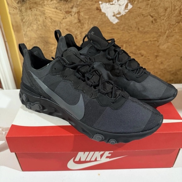 Nike Other - Nike React Element 55 Triple Black